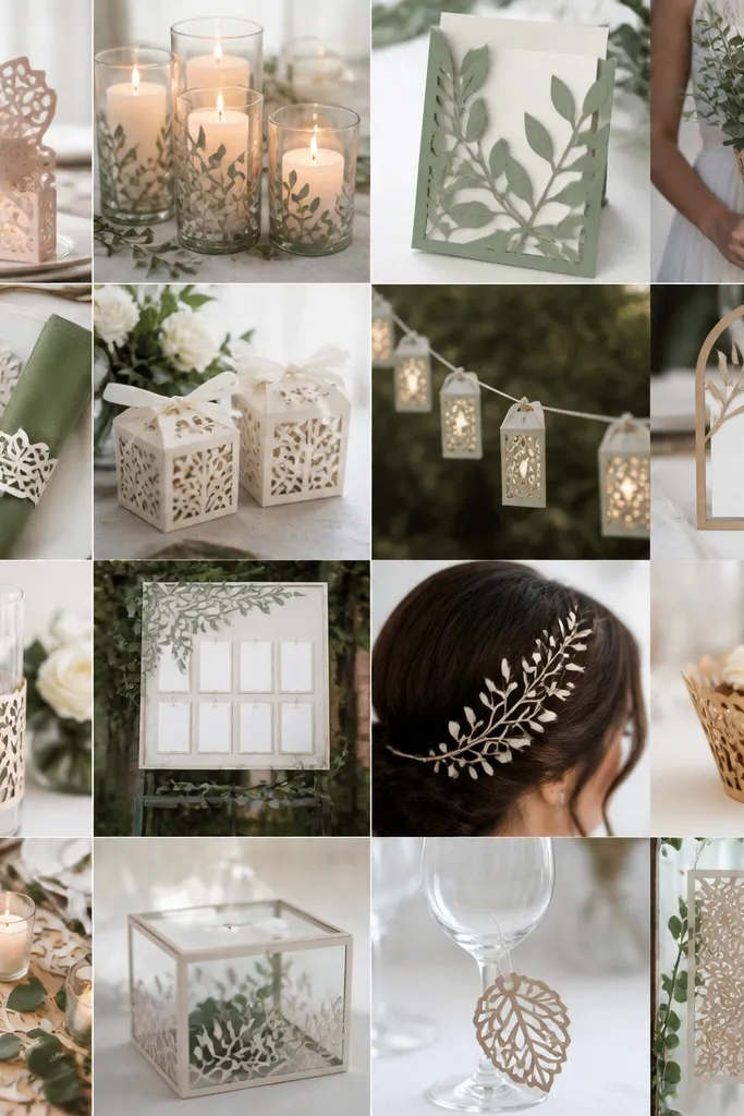 19 DIY Wedding Crafts With Cricut For Stylish Decor modern