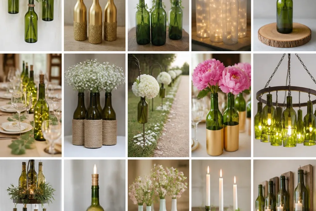 15 DIY Wine Bottle Crafts Wedding Ideas That Look Chic small_space