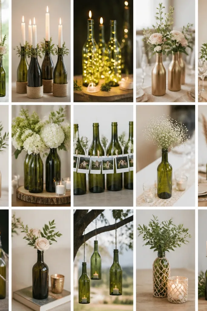 15 DIY Wine Bottle Crafts Wedding Ideas That Look Chic small_space