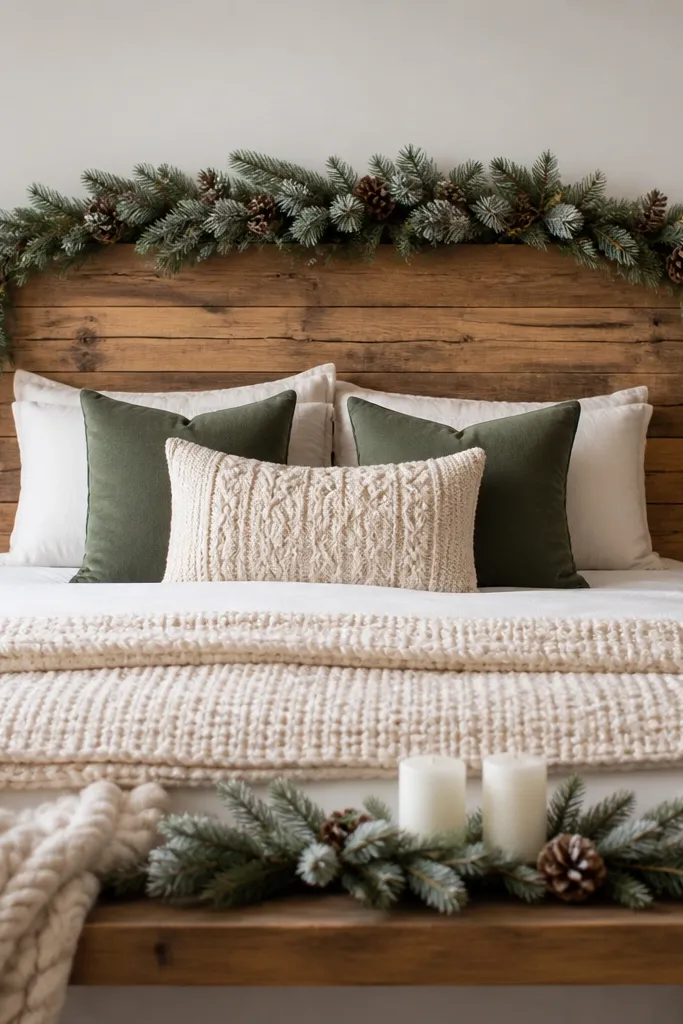 Seasonal Evergreen DIY Wood Headboard Ideas for a Rustic Look